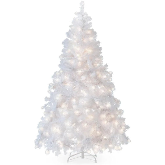 Pre-Lit White Christmas Tree