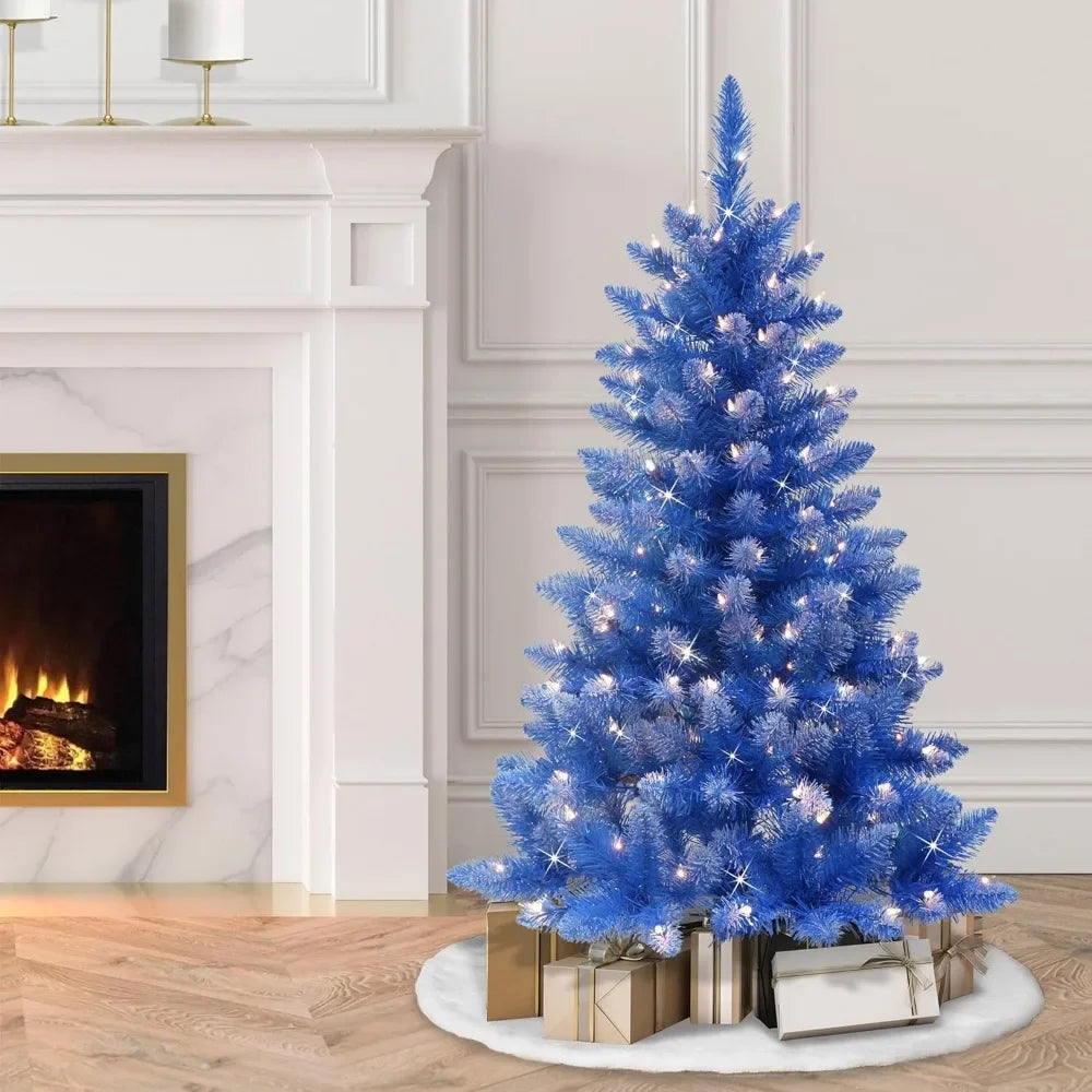 Pre-Lit Blue Christmas Tree