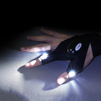 LED Fingerless Flashlight Gloves