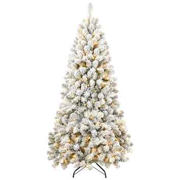 Pre-Lit Flocked Christmas Tree